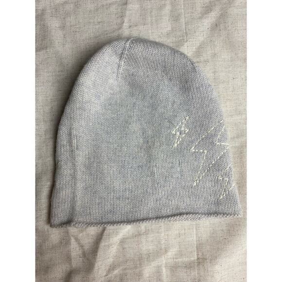 SUNDRY White Bolts Embroidered Wool Cashmere Beanie - Picture 2 of 6